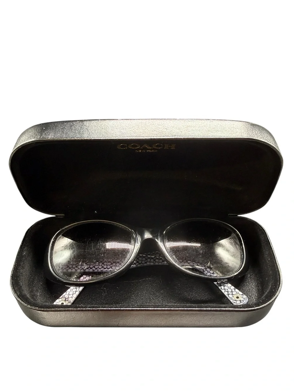 Coach Kendall S438 Black Sunglasses Signature C Print with Case